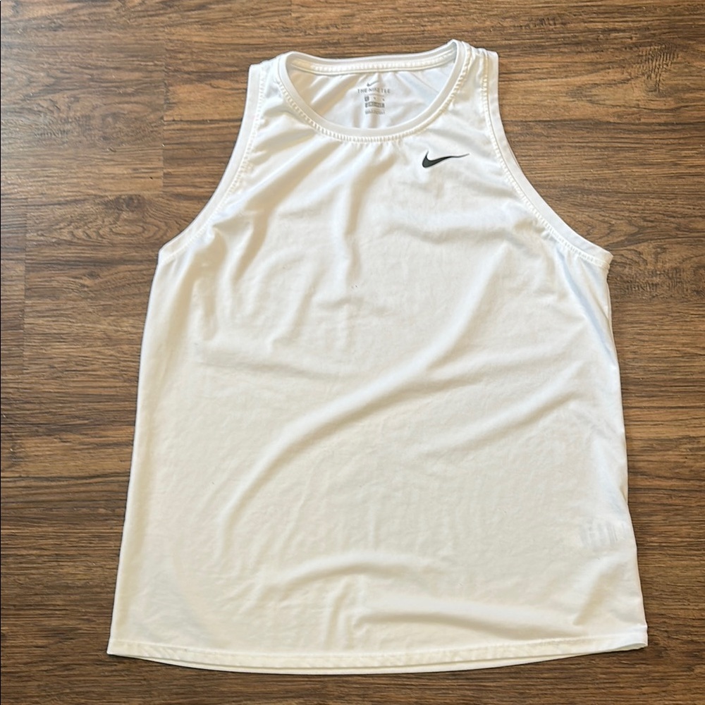 Nike White Dri-Fit Tank Top